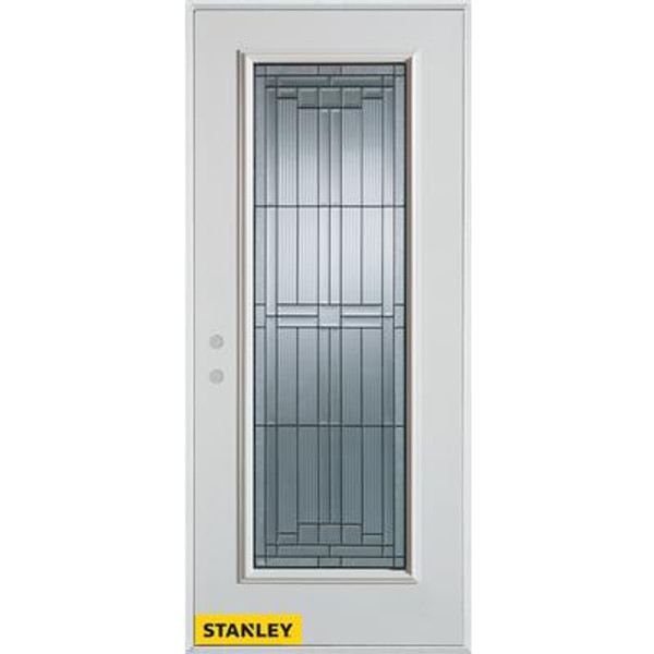 Architectural Zinc Full Lite White 32 In. x 80 In. Steel Entry Door - Right Inswing