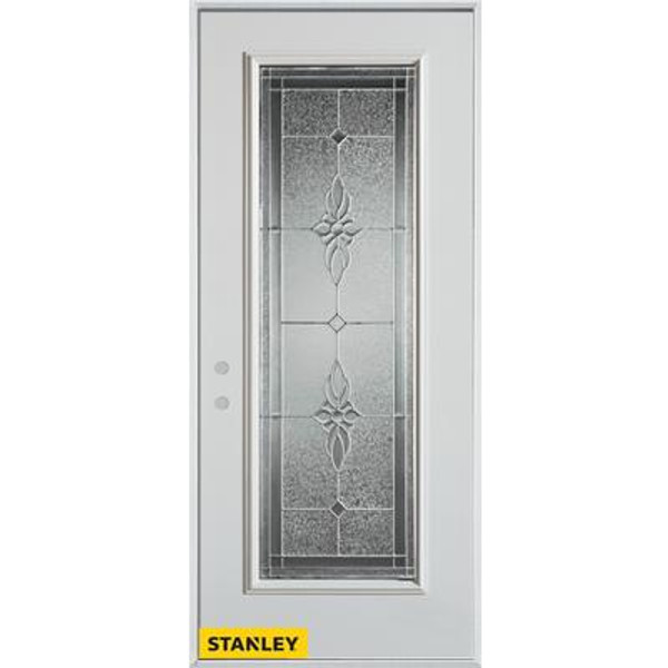 Victoria Classic Zinc Full Lite White 32 In. x 80 In. Steel Entry Door - Right Inswing