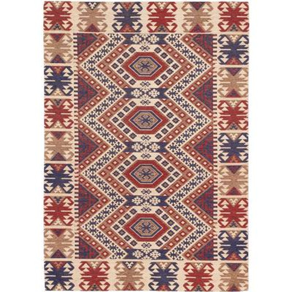 Portico Ivory Red Rug - 5 Ft. 3 In. x 7 Ft. 7 In.