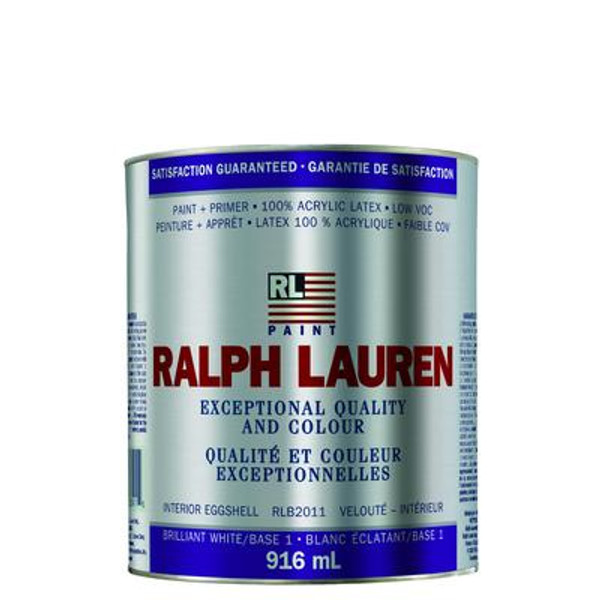 Ralph Lauren Interior Paint- Eggshell- Brilliant White/Base 1- Quart