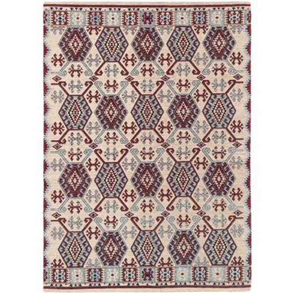 Portico Ivory Viscose/Chenille Rug - 4 Ft. 7 In. x 6 Ft. 7 In.