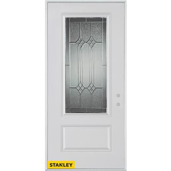 Orleans Zinc 3/4 Lite 1-Panel White 36 In. x 80 In. Steel Entry Door - Left Inswing