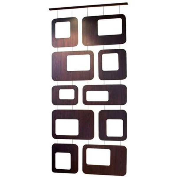 Sotto Series 40 by 87-Inch Retro- Chic Walnut Veneer Room divider