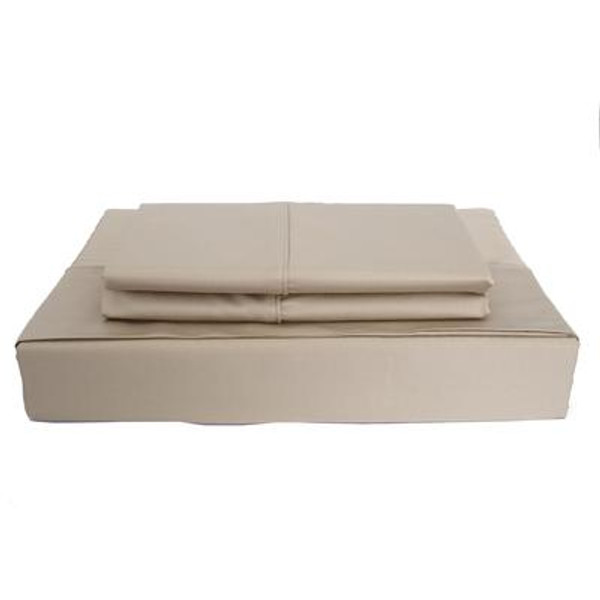 310TC Bamboo Solid Sheet Set; Taupe; Twin