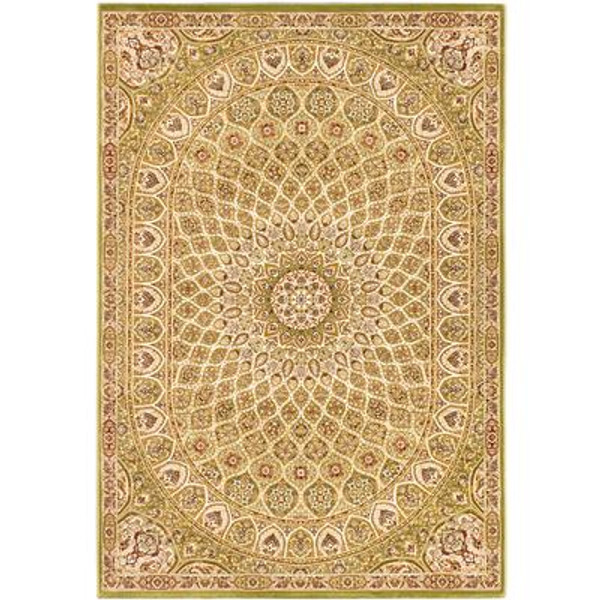 Persia Isfahan Light Green Rug - 5 Ft. 3 In. x 7 Ft. 7 In.