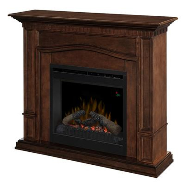 Theodore Convertible Electric Fireplace with 20 In. Firebox and Remote Control In a Mocha Finish