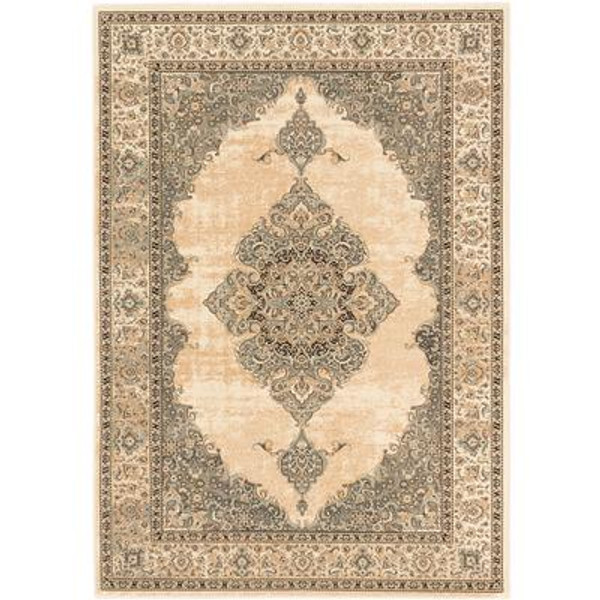 Shahrzad Kerman Beige Cream&nbsp; Rug - 5 Ft. 3 In. x 7 Ft. 7 In.