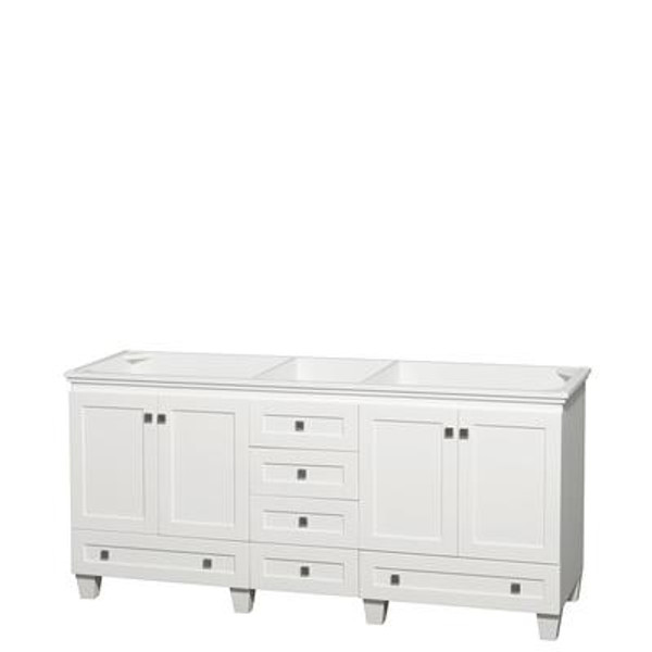 Acclaim 72 In. Double Vanity Cabinet only in White