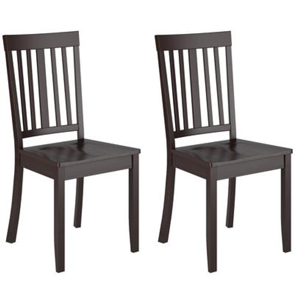 DAT-195-C Atwood Cappuccino Stained Dining Chairs; Set of 2