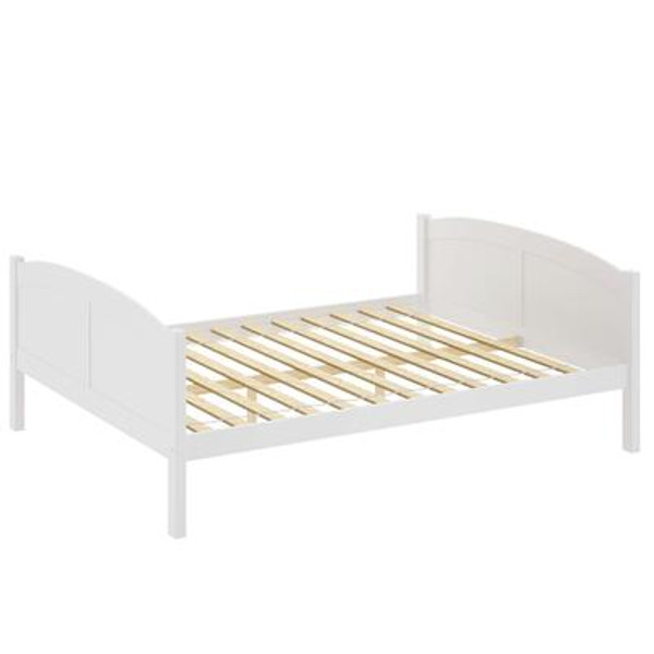 BCC-518-Q Concordia White Painted Solid Wood Queen Bed