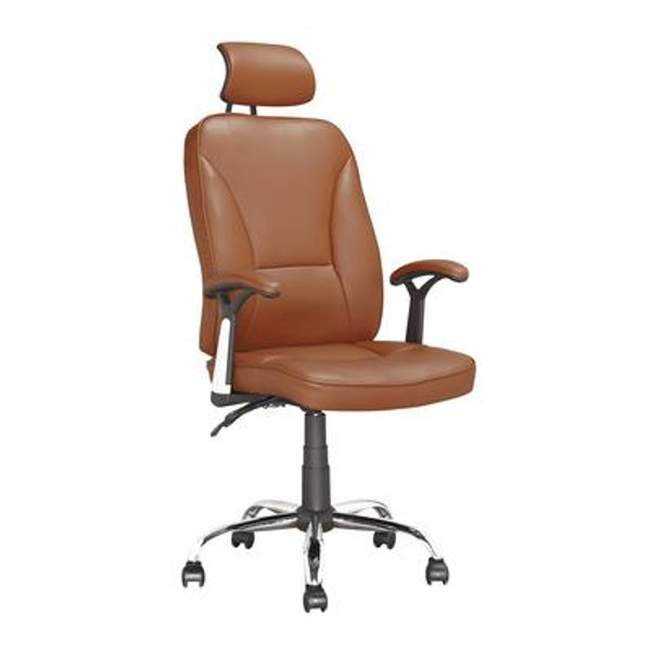 LOF-699-O Executive Office Chair in Light Brown Leatherette