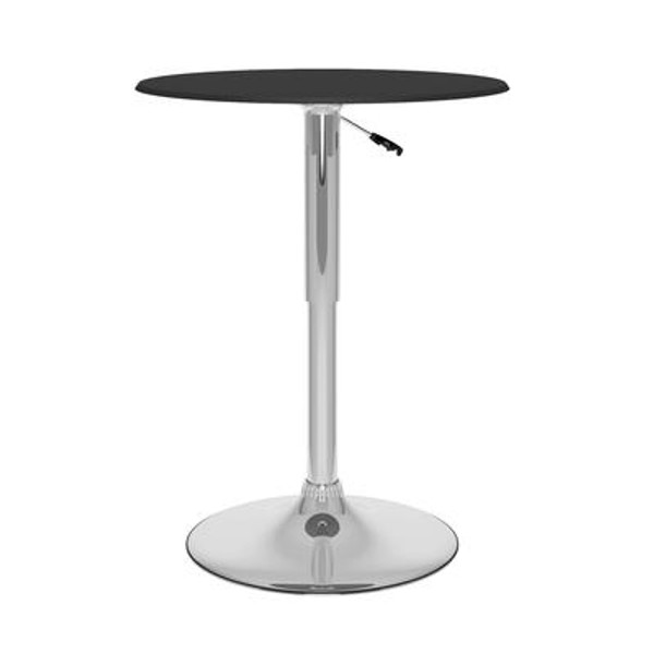 T-402-VPD Adjustable Bar Table in Black Leatherette