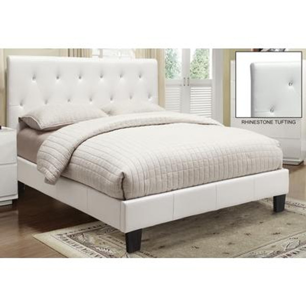 Glitz Queen Bed - White