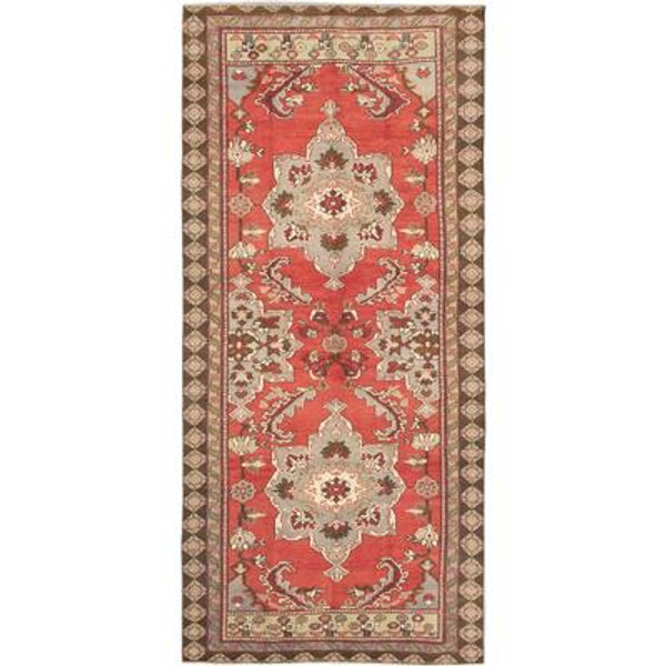 Hand-knotted Anatolian Vintage Copper Gray Rug - 4 Ft. 7 In. x 10 Ft. 0 In.