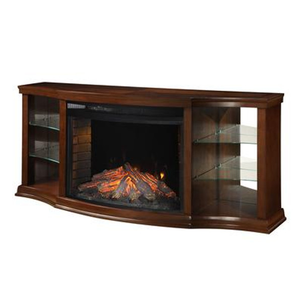 Muskoka Electric Fireplace With 33 Inch.  Curved Full View Insert; Cherry