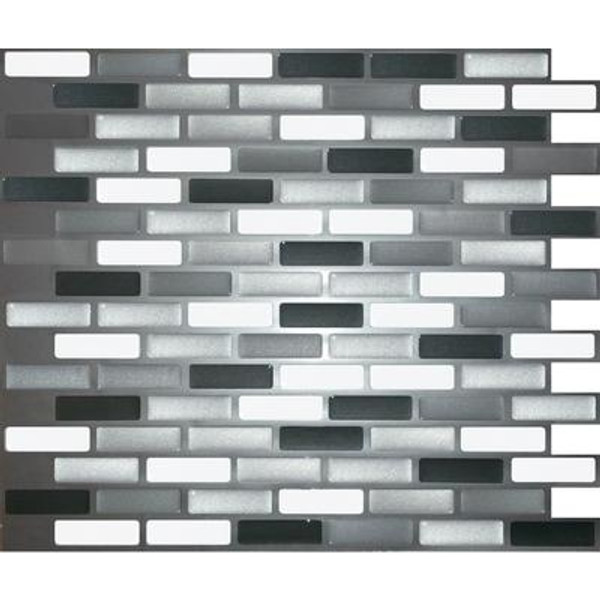 Shiny Greys Oblong Stick-It Tile 9.25 Inch x 11 Inch Bulk Pack (8 Tiles)