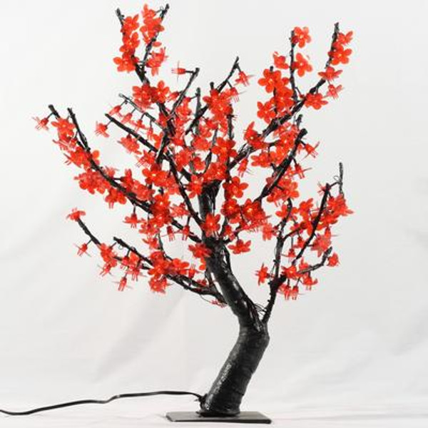 32 Inch  Red LED Lighted Tree with 196 LEDs; AC Adaptor
