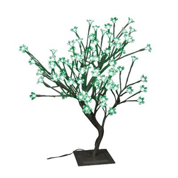 Floral Lights &#150; Table Top Bonsai Tree- Indoor / Outdoor; 96 Green LED Lights; 22 Inch  high; AC adaptor