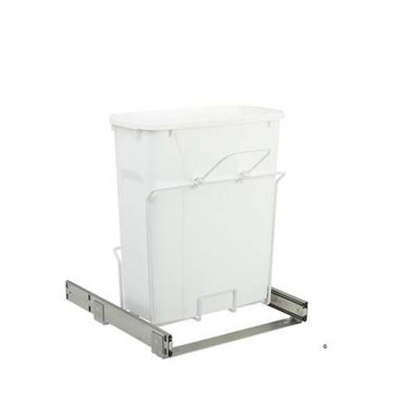16 X 14.375 X 17.313 In-Cabinet Single Soft-Close Bottom-Mount 20 Qt. Pull-Out Trash Can