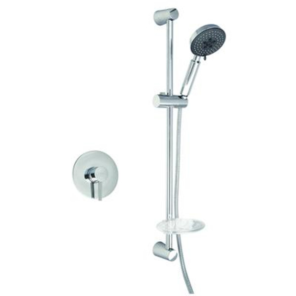 Rondo Volume Control Pressure Balanced Valve with Sliding Rail Set - Chrome