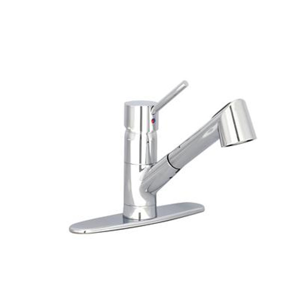 Single Lever Pull-Out Kitchen Faucet - Chrome