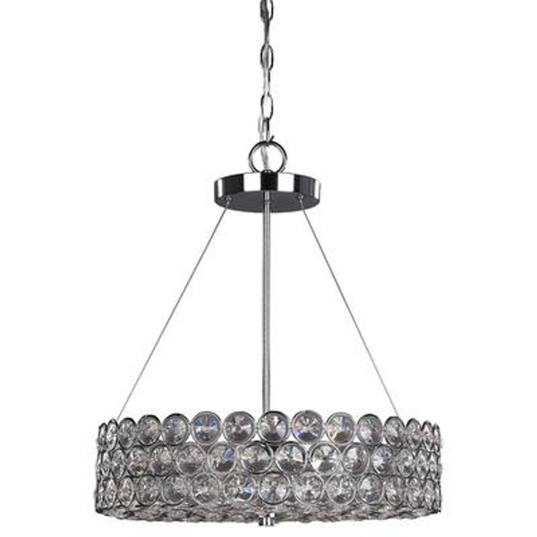 Alice 3-Light Chrome Chandelier with Crystal