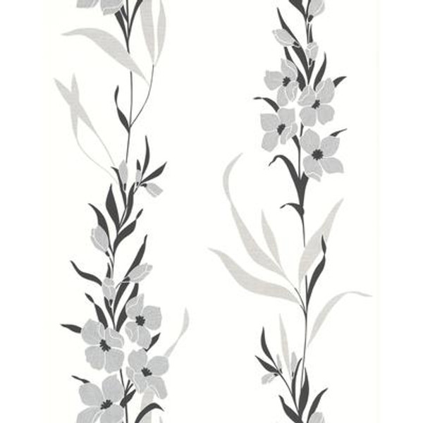 Jardin Silver Wallpaper