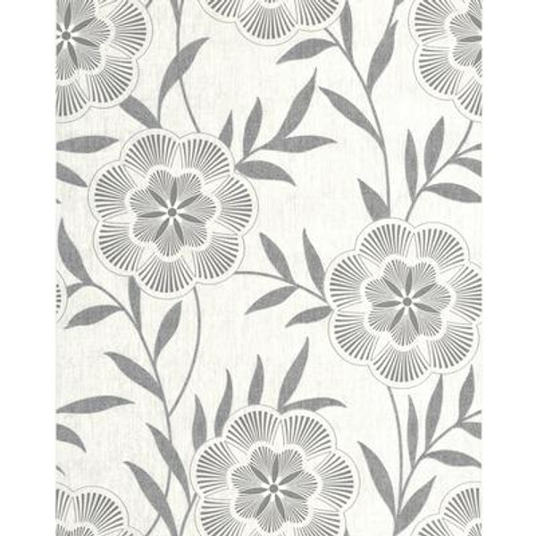 Flora Grey Wallpaper