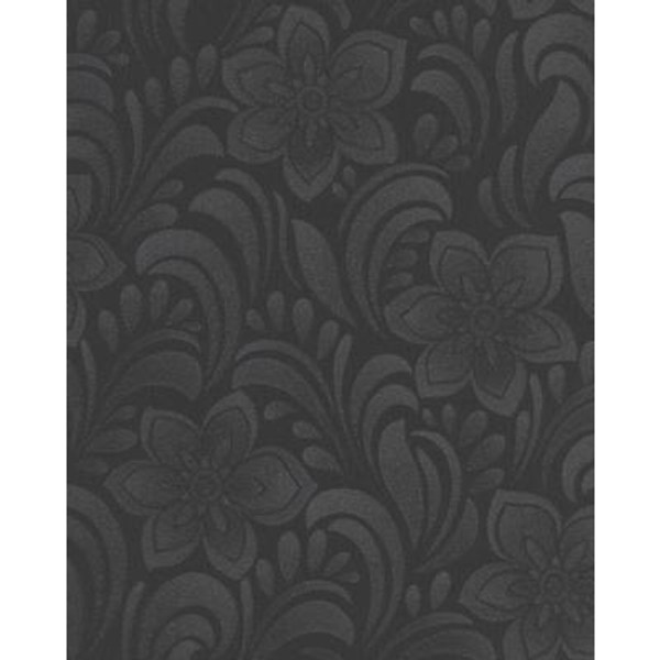 Jacquard Floral Charcoal Wallpaper