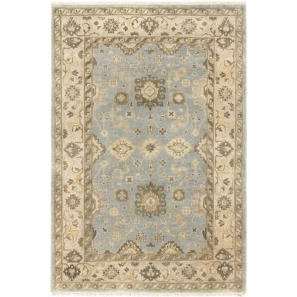 Hand-knotted Royal Ushak Light Gray Rug - 6 Ft. 1 In. x 9 Ft. 0 In.
