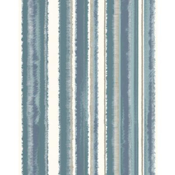 Romany Stripe Teal Wallpaper Sample