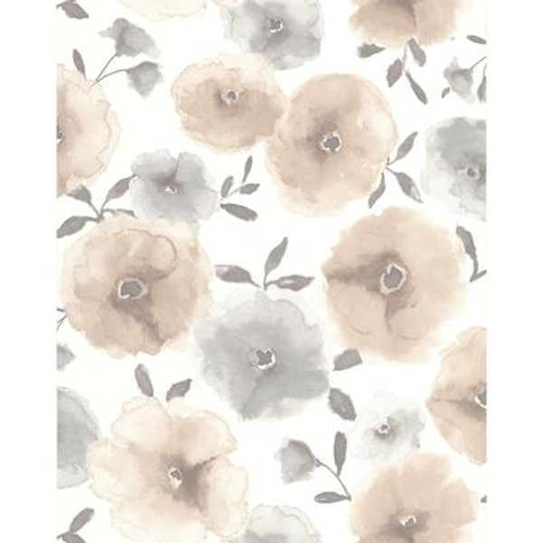 Poppies Natural Wallpaper Sample