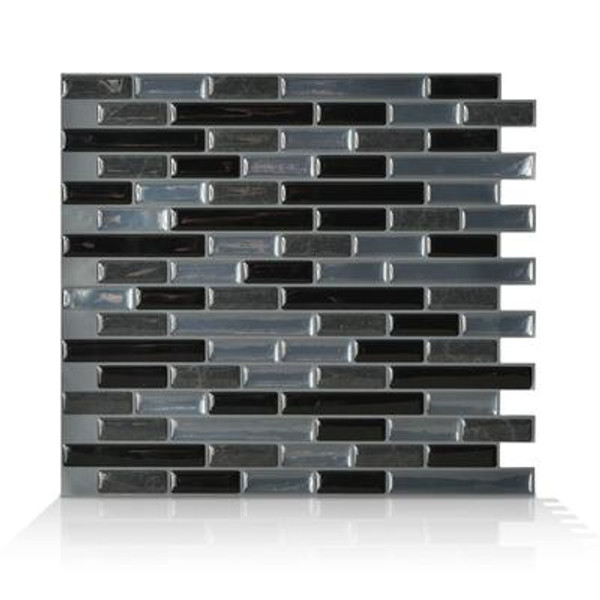 6 - Pieces 10;20  Inch. X 9;10  Inch. Peel And Stick Nero Mosaik