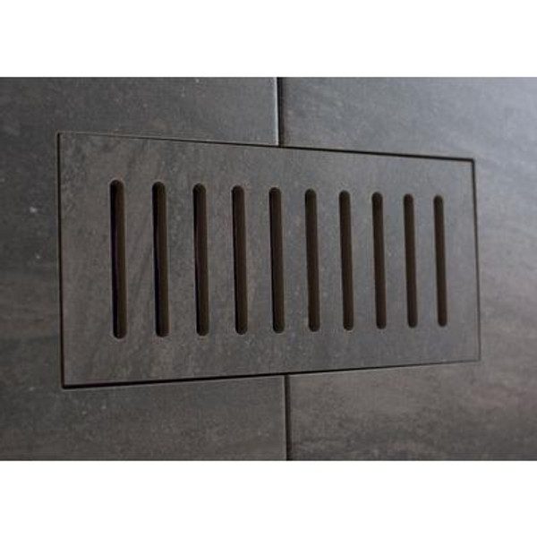 Porcelain vent cover made to match Fragment Graphite tile. Size - 4 Inch x 11 Inch