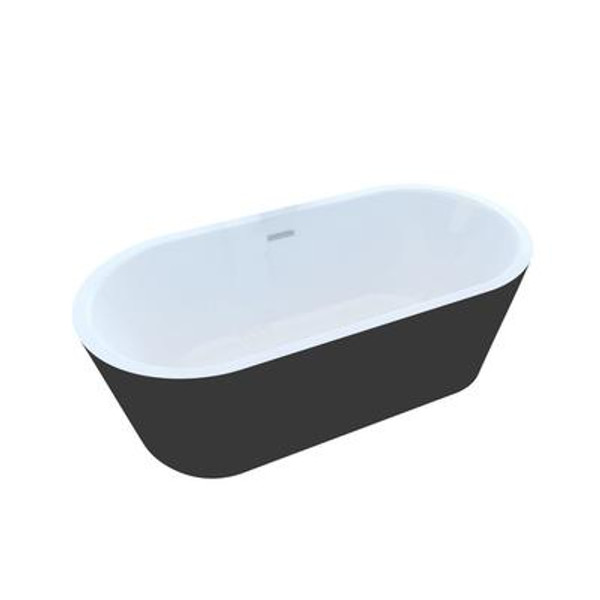 Obsidian 32 X 63 Freestanding One Piece Soaker Tub With Center Drain