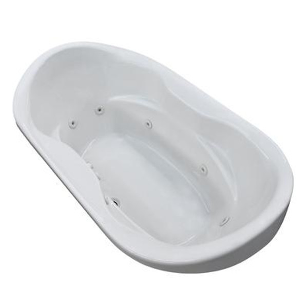 Ruby Waterfall 41 x 70 Oval Whirlpool Jetted Bathtub