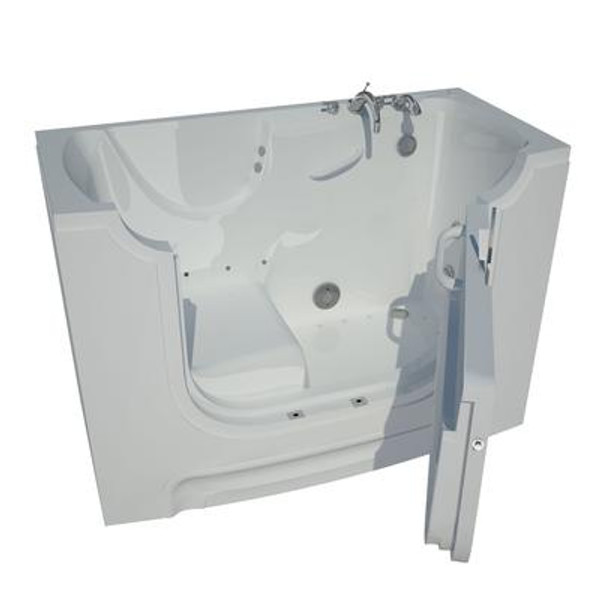 30 x 60 Right Drain White Air Jetted Wheelchair Accessible Walk-In Bathtub