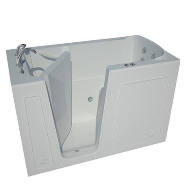 32 x 60 Left Drain White Whirlpool Jetted Walk-In Bathtub