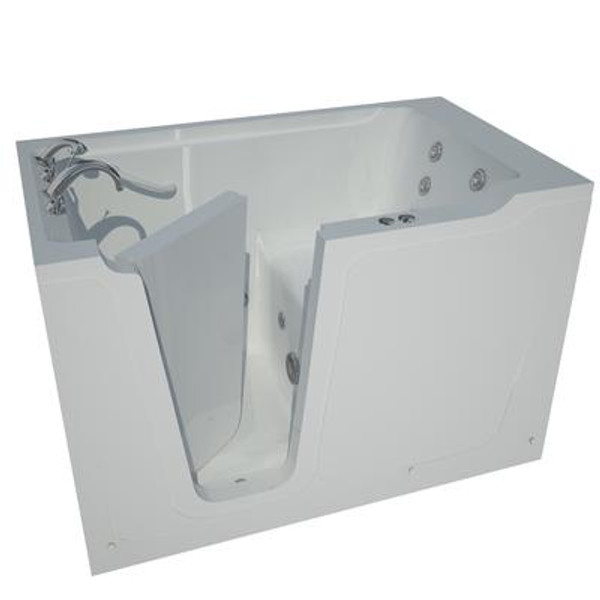 36 x 60 Left Drain White Whirlpool Jetted Walk-In Bathtub