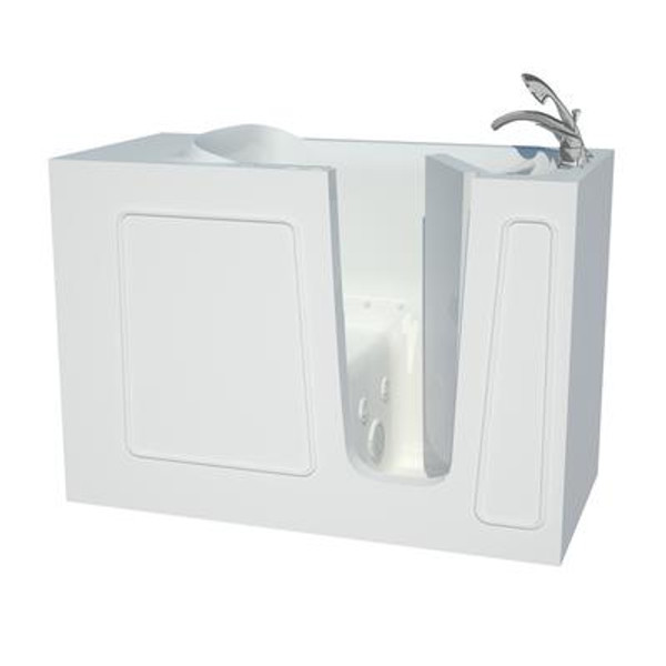 26 x 53 White Dual Whirlpool & Air Walk-In Tub Right Drain