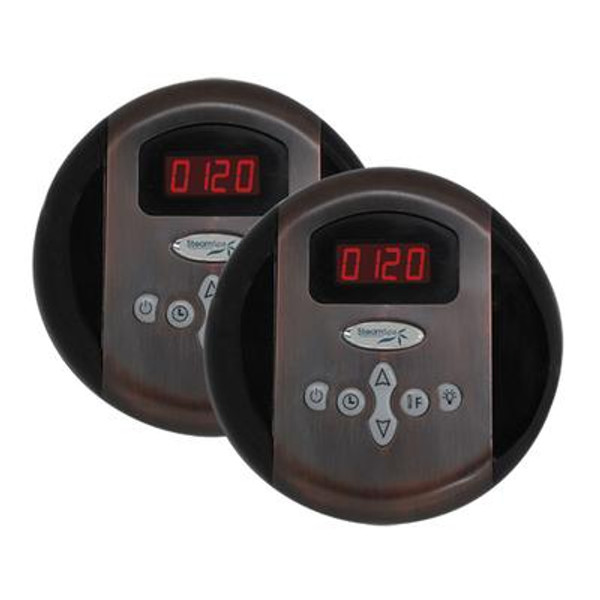 SteamSpa Programmable Dual Control Panels in Oil Rubbed Bronze