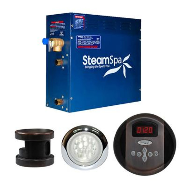 SteamSpa Indulgence 7.5kw Steam Generator Package in Oil Rubbed Bronze