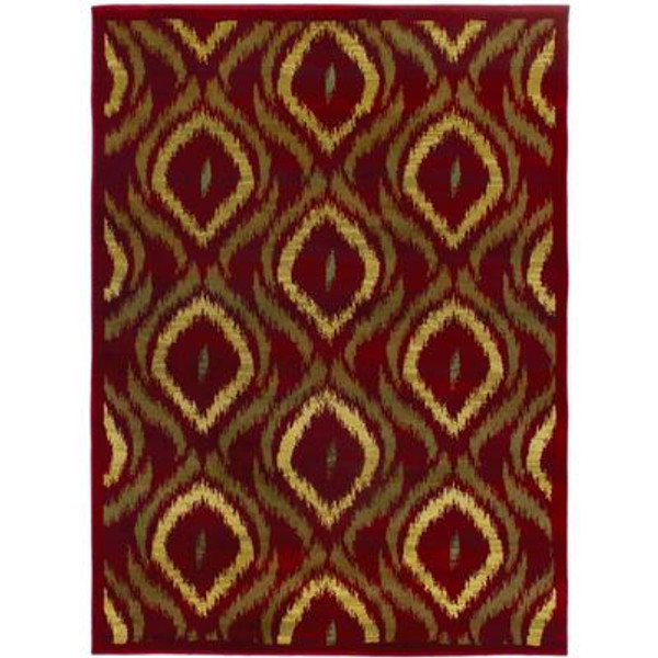Ikat Red&nbsp; Rug - 5 Ft. 5 In. x 7 Ft. 8 In.