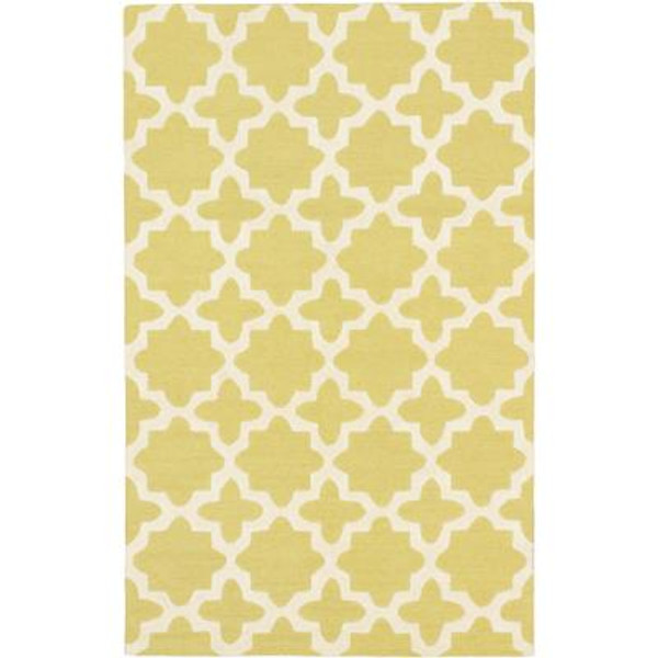 Handmade Monaco Cream Light Green Rug - 5 Ft. x 8 Ft. 0 In.