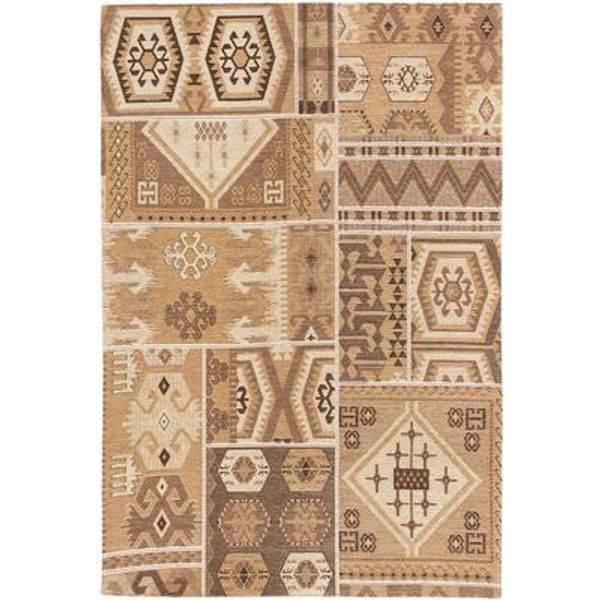 Portico Brown Cream Rug - 4 Ft. 7 In. x 6 Ft. 7 In.