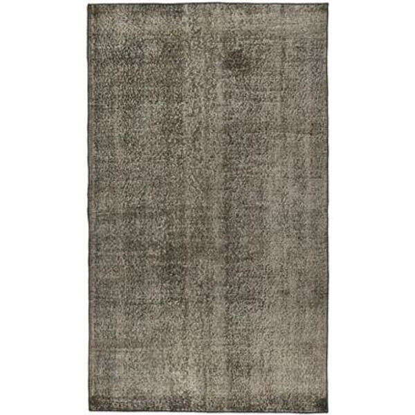 Hand-knotted Anatolian Overdyed Dark Green&nbsp; Rug - 3 Ft. 11 In. x 6 Ft. 8 In.