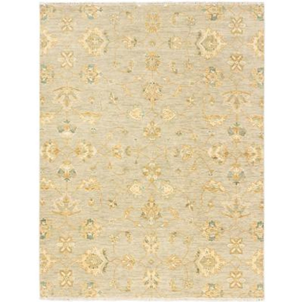 Hand-knotted Jules Ushak Khaki Rug - 7 Ft. 10 In. x 10 Ft. 3 In.
