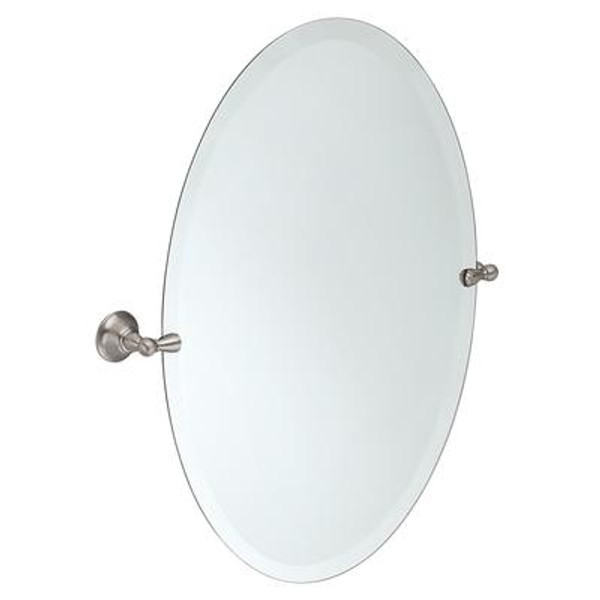 Sage Brushed Nickel Mirror with Pivoting Decorative Hardware