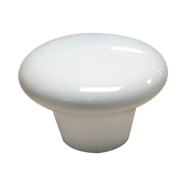 Contemporary Ceramic Knob - White - 1 1/2 In Dia.