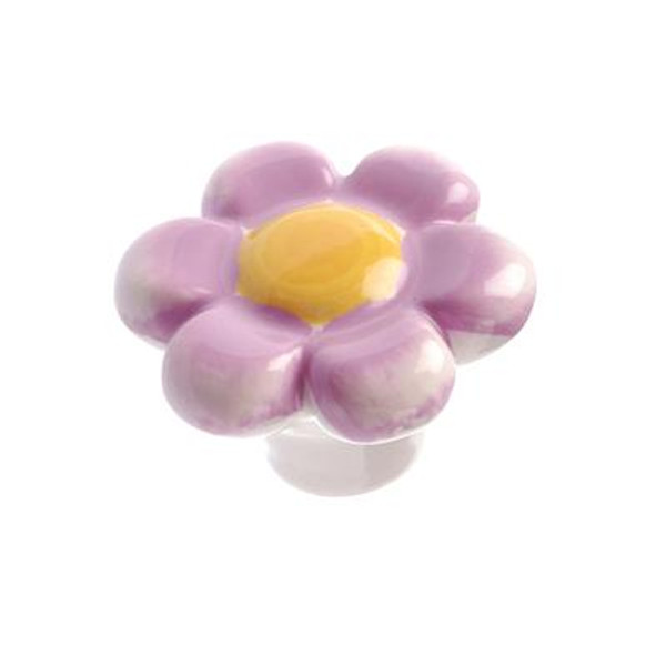 Classic Ceramic Knob - Pastel Purple - 40 Mm Dia.